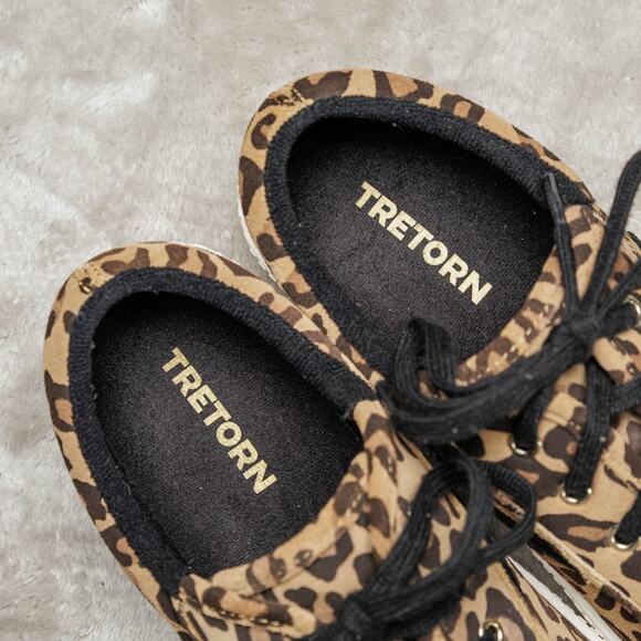 Tretorn Nylite Plus Suede Leopard Print Retro Sneakers Womens Size 7.5 - Picture 16 of 16